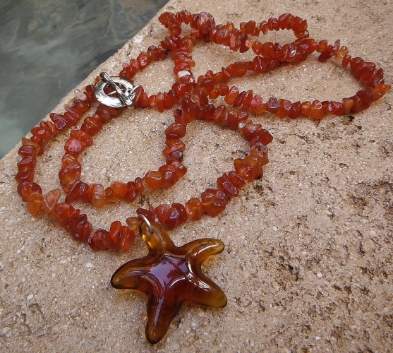 Carnelian Starfish Necklace