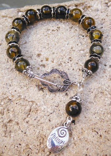 Following Your Heart in Amber Bracelet